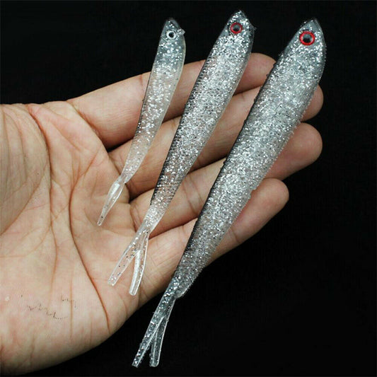 5 x Silver Sea Minnow Lures