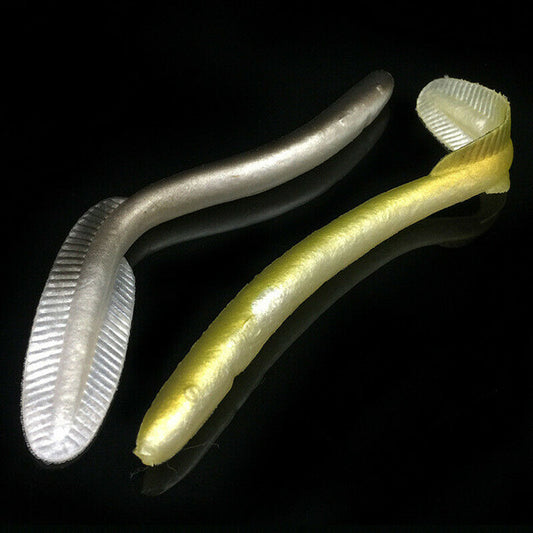 5X 3D Real Eel Curly Tail Lures