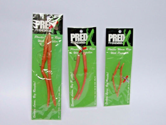 2x Plastic Earth Worm Lures