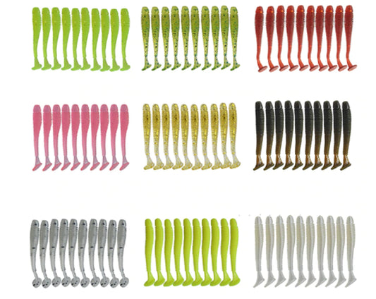 Fishing DropShot Rubber Jig 5cm 10 to 100 Pcs