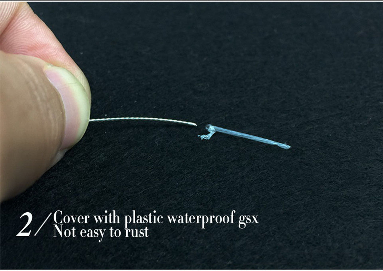 7 Strand Pike Coated Fishing Wire Stainless Steel 10-120lbs