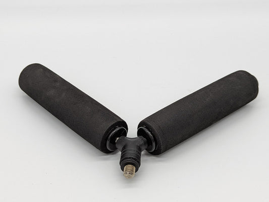 6" V Pole Roller Black Rest