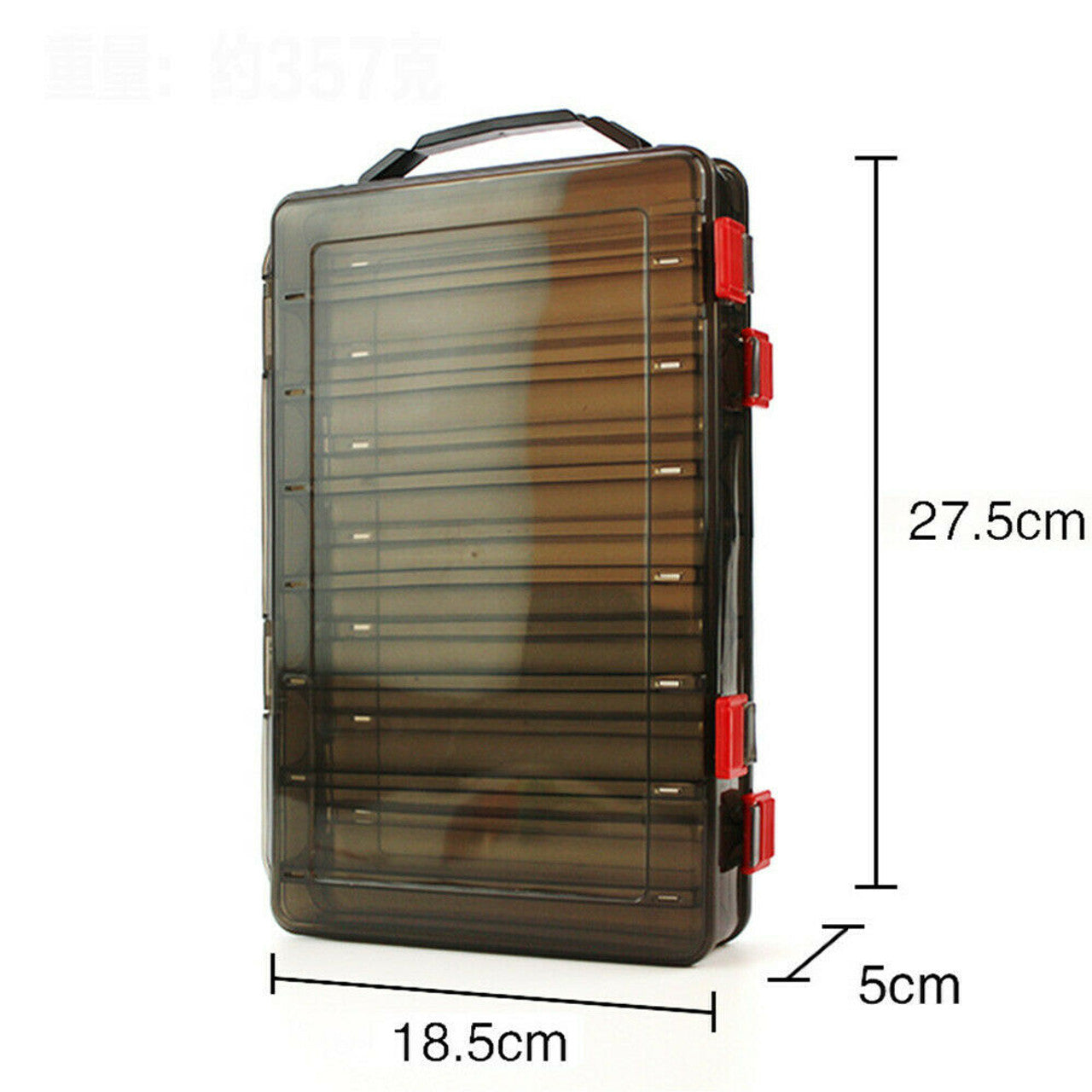 Double Layer Fishing Lure Tackle Storage Box Visible Waterproof Case Bait Pike