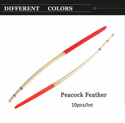 10 Traditional Peacock Quill Floats
