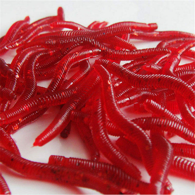 50 x Red Bait Worms