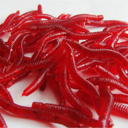 50 x Red Bait Worms
