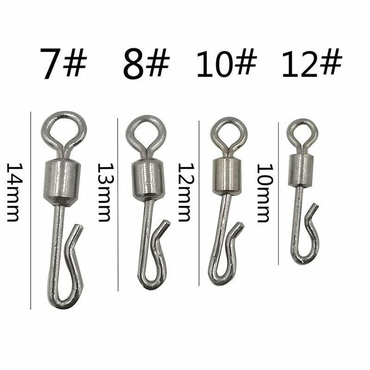 50 x QUICK CHANGE FLEXI RING SWIVELS SIZE 7 to 12