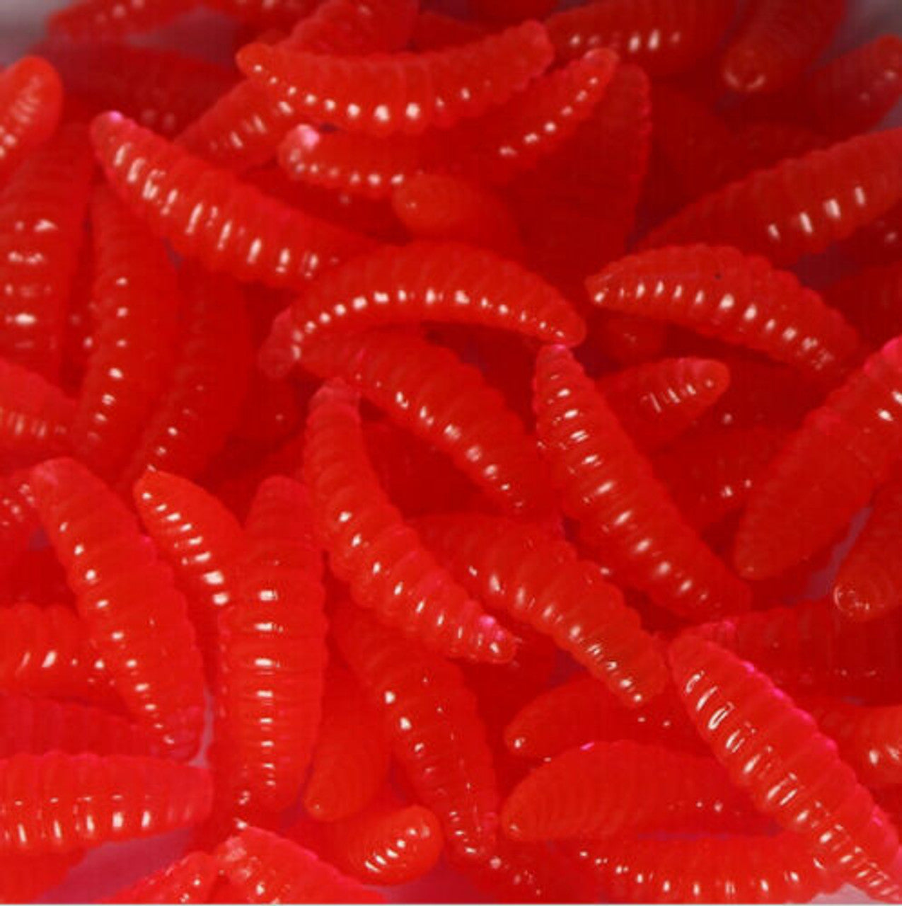 50 Artificial Soft Imitation Bait Maggots