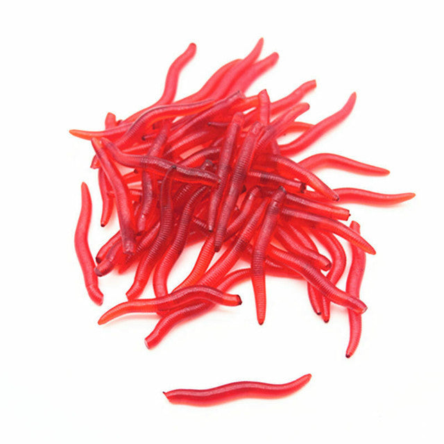 50 x Red Bait Worms