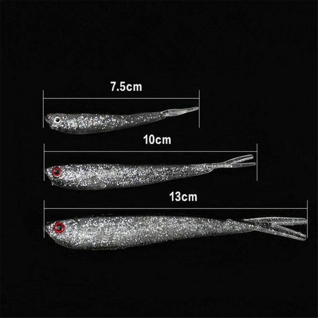 5 x Silver Sea Minnow Lures