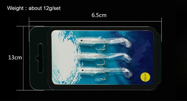 3X 5.5cm White Savage Lures