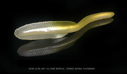 5X 3D Real Eel Curly Tail Lures