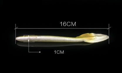 5X 3D Real Eel Curly Tail Lures