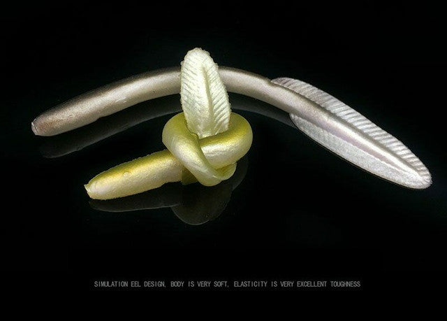 5X 3D Real Eel Curly Tail Lures