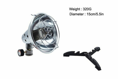 Circular Portable Gas Bivvy Heater with Stand