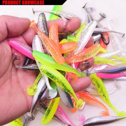 Pack of 7.5mm Soft Rubber Lures For Drop Shot Jig Perch Pike Fishing Shad 10Pcs