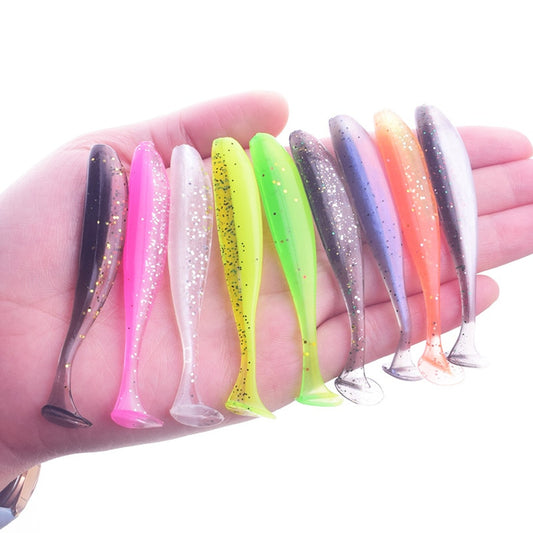 Pack of 7.5mm Soft Rubber Lures For Drop Shot Jig Perch Pike Fishing Shad 10Pcs