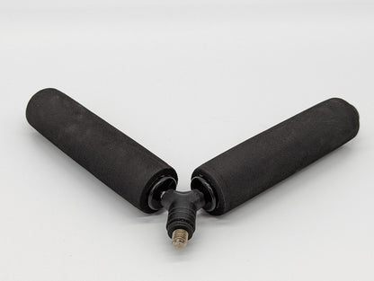 6" V Pole Roller Black Rest