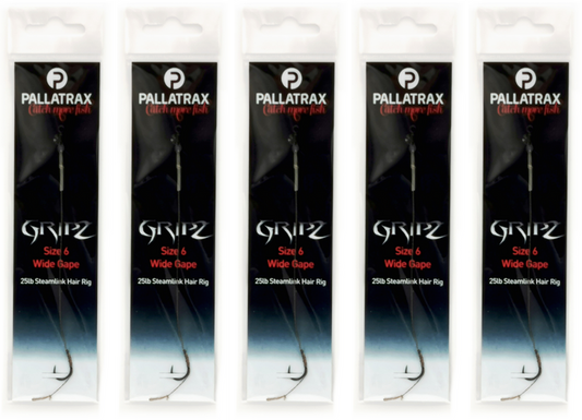 Pallatrax Ready Tied Hair Rigs Wide Gape