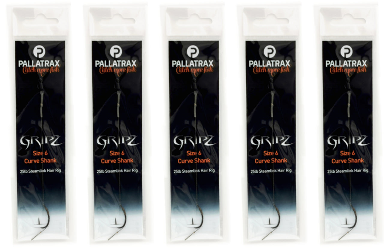 Pallatrax Ready Tied Hair Rigs Curve Shank