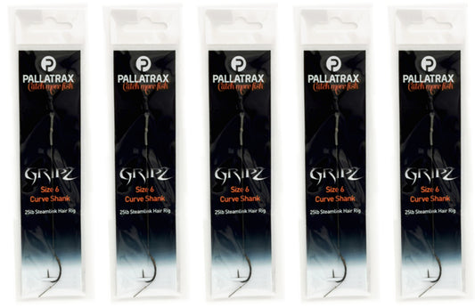 Pallatrax Ready Tied Hair Rigs Curve Shank