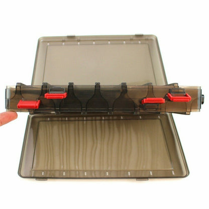 Double Layer Fishing Lure Tackle Storage Box Visible Waterproof Case Bait Pike